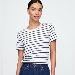 Gap Organic Cotton Stripe Crewneck T-Shirt